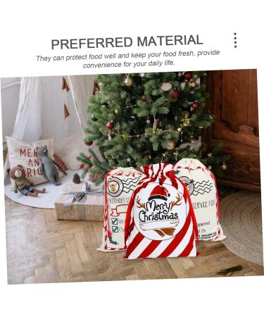 Healvian 3 Pcs Christmas Bag Burlap Bags Burlap Xmas Bags Storage Bags Wrapping Paper Large - Buy Online on GoSupps.com