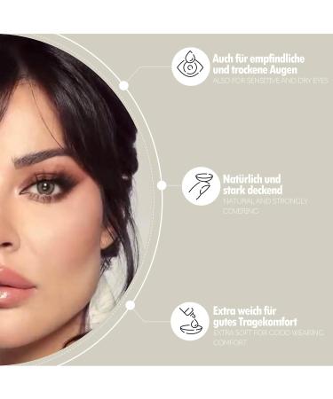 Bella 1-Day Colored Contact Lenses - Platinum Gray Daily Use Perfect for Dark Eyes - No Prescription Required - Buy Online on GoSupps.com