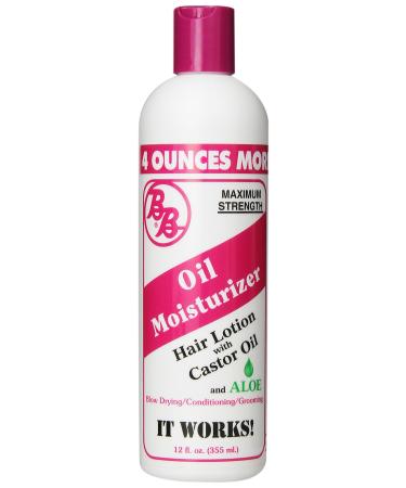 BB Oil Moisturizer  Hair Lotion With Castor Oil and Aloe  Maximum Strength  12-Fluid Ounce