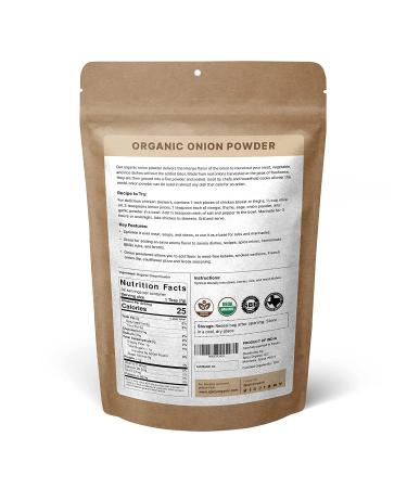 Organic White Onion Powder - USDA Certified Non-GMO Seasoning - 8 OZ - Buy Online on GoSupps.com