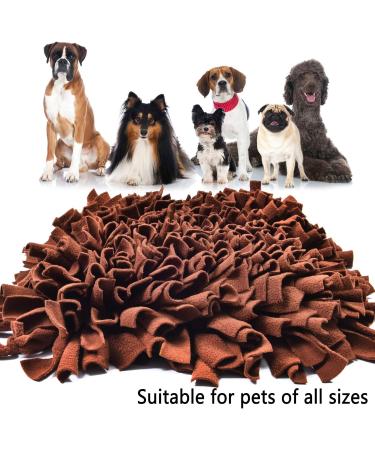 IEUMLER Sniffing Carpet Training Mat for Dogs & Cats - 45x45cm Brown | Sniffing Ceiling Feed Mat for Pet Smell Training - Buy Online on GoSupps.com