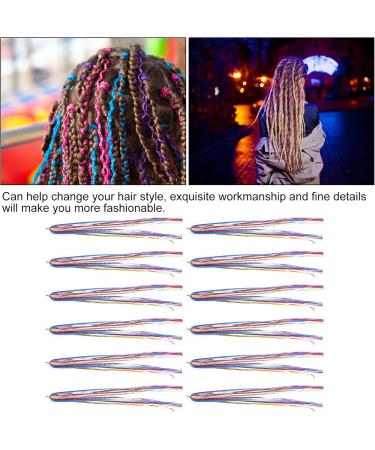 Hair Tinsel Durable Braiding Hair String Styling Braiding Hair String Beautiful hair Tinsel Kit for Party Individual Use(6mm color flat hair rope) - Buy Online on GoSupps.com