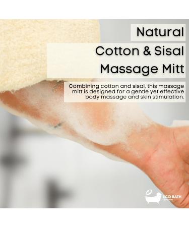 Eco Bath London Bamboo & Sisal Massage Glove | Exfoliating & Cleansing | Soft Natural Fibres for Spa-like Care - Buy Online on GoSupps.com