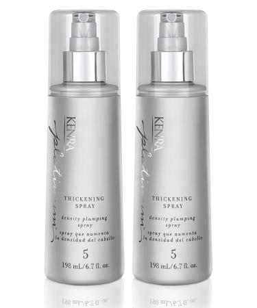 Kenra Platinum Thickening Spray 5 | Volumizing Styler | Density Plumping Spray | Increases Hair Thickness Up To 96% | Humidity Protection & Frizz Taming | All Hair Types 6.7 Fl Oz (Pack of 2)