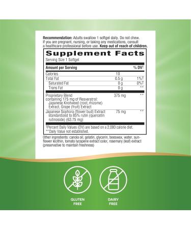 Nature's Way Resveratrol-Forte Protects from Free Radicals* 60 Softgels - Buy Online on GoSupps.com