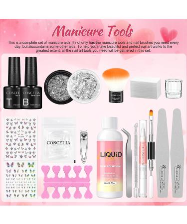 COSCELIA Poly Nail Gel Kit with UV Light 36W - 6pcs Extension Gel Set for Color Changing & Glitter Nails - Beginner Manicure Kit with Base, Top Coat, and Slip Solution - Ideal Gift for Women and Girls - Buy Online on GoSupps.com
