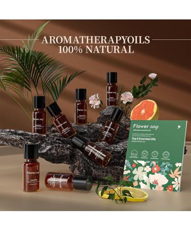 Flower SAY Essential Oil Set - 100% Pure Natural 8-Pack Gift Set for Diffuser Humidifier & Skin Care - MAX Essentials 0.13 Fl Oz - Buy Online on GoSupps.com