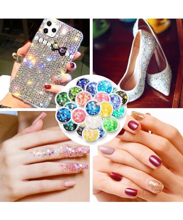 Simarro 24 Colors Glitter Sequin Hex Face and Body Glitter Set - Halloween Makeup, Nails, Hair, DIY Crafts - Mix-Color 1 - Buy Online on GoSupps.com