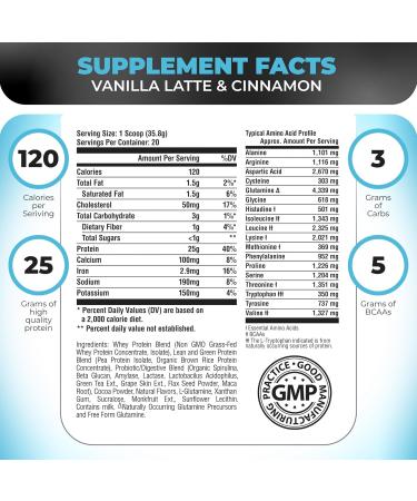 Nutrology TRIPACT Protein Powder 7-in-1 Meal Replacement Shake Vanilla Latte Cinnamon Flavor (20 Servings) Zen Natural Magnesium Supplement (30 Servings) - Buy Online on GoSupps.com