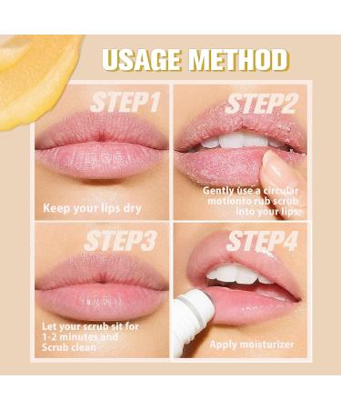 Turmeric Lip Scrub for Dark Lips to Lighten Lips Moisturizing Exfoliator for Dry Chapped Cracked Lips Reduce Fine Lines Hydrating and Nourishing Exfoliator - Buy Online on GoSupps.com