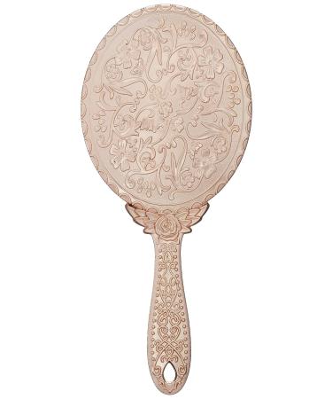 XPXKJ Handheld Mirror with Handle for Vanity Makeup, Home, Salon, Travel Use - Rose Gold Carved | 1 Count - Buy Online on GoSupps.com
