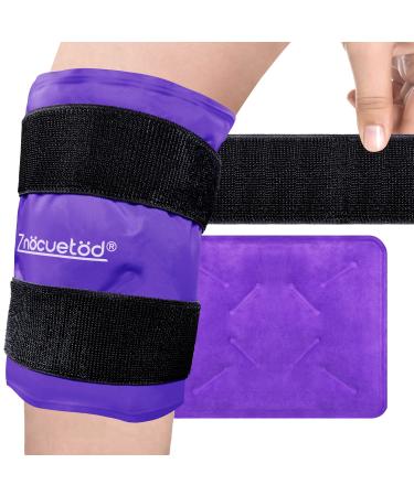 Knee Ice Pack Wrap for Pain Relief Ice Pack for Injuries Reusable Gel with Cold Compress for Tendonitis  Meniscus Tear Ankle Sprain ACL Swelling Bruises Arthritis Surgery Recovery (1 Pack Purple)