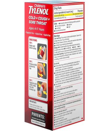 Buy Tylenol Children's Cold + Flu Oral Suspension - Bubblegum Flavor 4 Fl. Oz (Pack of 2) - Fast International Shipping - Buy Online on GoSupps.com