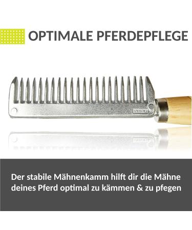Premium Metal Mane Comb for Horses & Donkeys - Durable Wooden Handle (2-Pack) - Buy Online on GoSupps.com