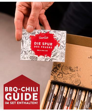 Timber Taste Chili & Grill Spices Gift Set - 10 Kombi Set | 5 Exquisite Grill & 5 Sharp Chili Spices - Perfect Father's Day BBQ & Chili Gift Idea - Buy Online on GoSupps.com