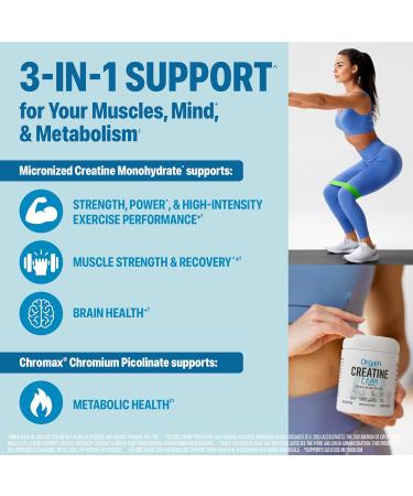 Orgain Micronized Creatine Monohydrate Lean Muscle Powder with Metabolism Blend Unflavored 50 Servings Supports Muscle Strength and Brain Health No Dairy or Soy Gluten Free Vegan - Buy Online on GoSupps.com