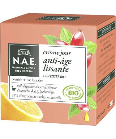 N.A.E. Anti-Wrinkle Day Face Cream Organic Rosehip Oil and Orange Peel Extract Organic 50ml - Buy Online on GoSupps.com