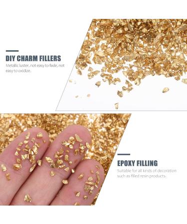 FRCOLOR 1 Glass Chip Irregular Glass Glitter Ornaments Glass Epoxy Resin Filler Nail Crystal Charms Crushed Crystal Chips Chunky Flakes Sequins Shiny Nail Glitter 3D Jewelry Self Made 0.5X0.3cm Golden - Buy Online on GoSupps.com