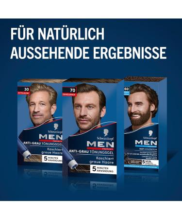 Black Head Men Anti-Gray Tint Gel 70 Dark Brown (3x80ml) | Natural-Looking Hair Color for Gray Coverage - Buy Online on GoSupps.com