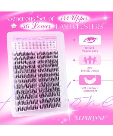 Buy Wispy Lash Clusters - 180 Pcs DIY Fluffy Eyelash Extensions for Natural Look - ALPHONSE A Manhua Eye - Buy Online on GoSupps.com