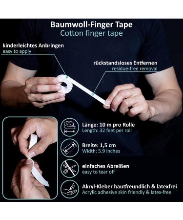 Extra Strong Adhesive Finger Tape - 3 Rolls (98 ft.) for Climbing, Weight Training, Volleyball, Bouldering, BJJ & More - Buy Online on GoSupps.com