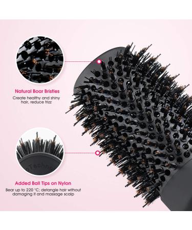 Professional Large Round Hair Brush for Women | Nano Thermal Ceramic Ionic Tech Roller Brush with Boar Bristles | Ideal for Thick Curly & Straight Hair | 3.3 Barrel | Includes 4 Free Clips | Pack of 1 - Buy Online on GoSupps.com
