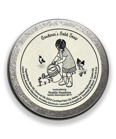 Garden Fresh Geranium & Grapefruit Bar Soap - All Natural 4oz | Eco-Friendly Gardener Gift for Men & Women in Low Waste Tin - Buy Online on GoSupps.com