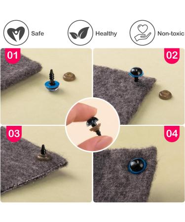 752pcs Colorful Plastic Safety Eyes & Noses Set for Doll & Plush Animal Crafts | Assorted Sizes with Washers by AMOKIA - Buy Online on GoSupps.com