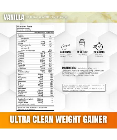 Buy Weight Gainer Whey Protein Powder - Muscle Builder for Men & Women - Vanilla Flavor 7.8 lbs - International Shipping Available - Buy Online on GoSupps.com