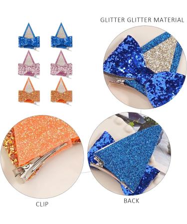 3 Pairs of Sequined Dog Ear Hairpins Bow Hairpins Glitter Hairstyle Decoration Hairpin Accessories Holiday Party Prop Accessories - Buy Online on GoSupps.com