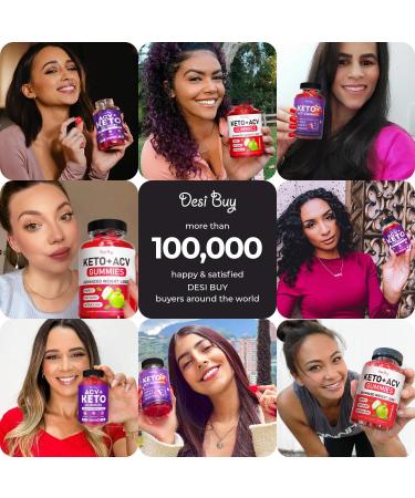 Keto ACV Gummies - Advanced Apple Cider Vinegar Supplement 1000 mg Gluten-Free Delicious Apple Flavor for Men & Women Made in USA - Buy Online on GoSupps.com