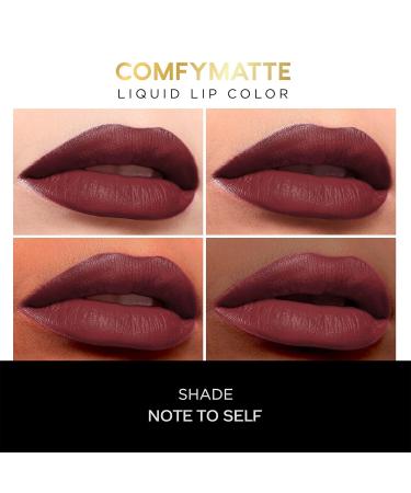 Comfy Matte Liquid Lipstick - Note To Self | 10HR Long-Lasting Intense Color | Non-Drying Formula with Almond Oil & Vitamin E | 0.10 Fl Oz - Buy Online on GoSupps.com