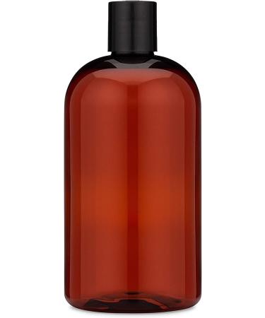 Baire Bottles 16 oz Empty Plastic Squeeze Bottles 6 Pack - Shampoo, Lotion, Hand Sanitizer - PET BPA Free USA - Amber/Brown with Black Disc Caps - Waterproof Labels Included - Buy Online on GoSupps.com