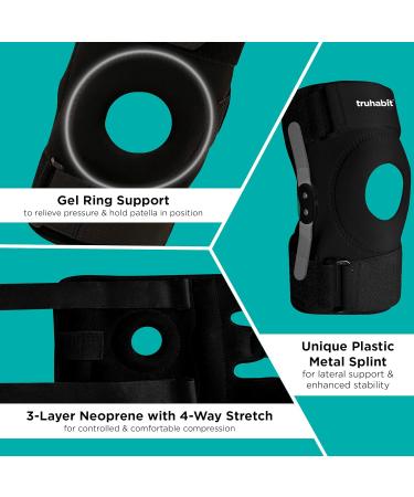 Buy Hinged Knee Brace for Pain Relief - Open Patella Support for Ligament Tear | Free Size Knee Support for Men & Women - Buy Online on GoSupps.com