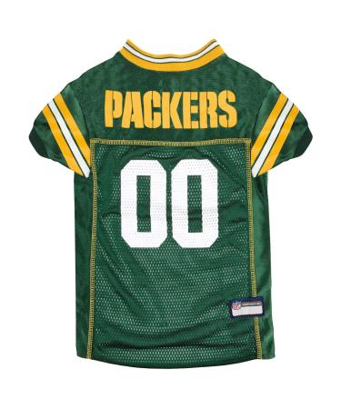 NFL Green Bay Packers Dog Jersey, Size: X-Large. Best Football Jersey Costume for Dogs & Cats. Licensed Jersey Shirt.