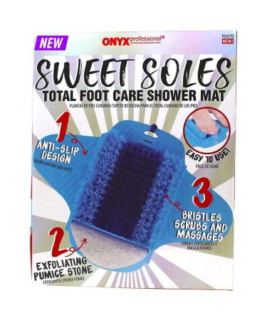 Pumice Stone Foot Scrubber Shower Mat - Anti-Slip Suction Cup Design for Foot Care  Dead Skin Remover, Foot Exfoliator, Callus Remover for Baby Soft Feet by Onyx Professional