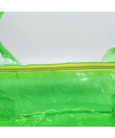 Clear PVC Gym Bag for Women - Bright Green Sports Duffel for Gym, School, Travel & Beach - Buy Online on GoSupps.com