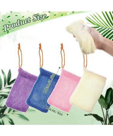 Shappy 8-Piece Soap Saver Pouch Set for Shower, Exfoliating Mesh Bags - Beige Blue Purple Pink - Men Women Girls - Pack of 1 - Buy Online on GoSupps.com