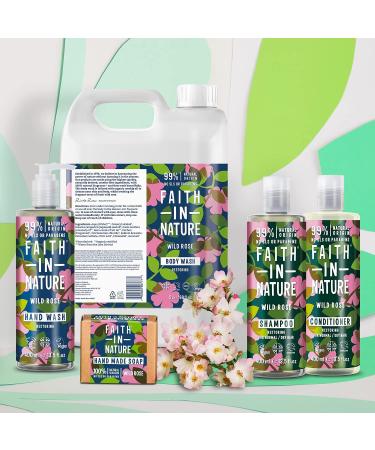 Faith In Nature Wild Rose Hand Wash 5L Refill Pack - Vegan, Cruelty-Free, No SLS or Parabens - Buy Online on GoSupps.com