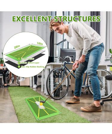 Golf Training Mat for Swing Detection | Premium Impact Mat for Path Feedback | Advanced Golf Hitting Mat - Indoor/Outdoor Use | Golf Practice Aid Set - Buy Online on GoSupps.com