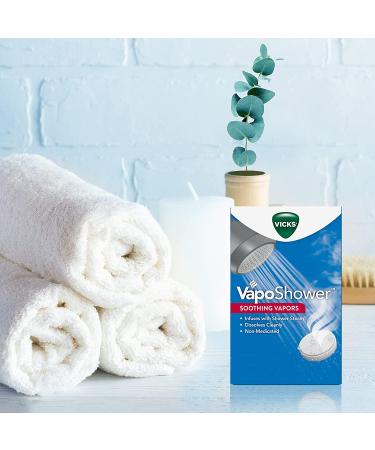 Vicks VapoShower 3 Count - Pack of 4 | Vaporizing Shower Tablets for Comfort and Relief - Buy Online on GoSupps.com