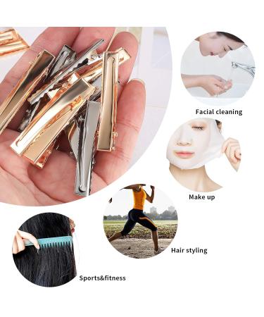 160 Pieces Metal Hair Clips Set Alligator Crocodile Clips for Hair Styling 45mm Curls Separation & Hairdresser Clamps Silver/Gold | Essential Hair Accessories for Women - Buy Online on GoSupps.com