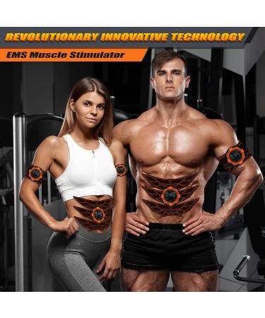 Seveko EMS Abdominal Muscle Trainer - 8 Modes 15 Intensities Full Body Muscle Training with 10 Replacement Hydrogels - Fast & Effective International Shipping - Buy Online on GoSupps.com