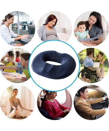 Hemorrhoid Pillow Wheelchair Cushions Premium Memory Foam Washable Donut Seat Cushion for Tailbone Pain Back Pain Relief Blue - Buy Online on GoSupps.com