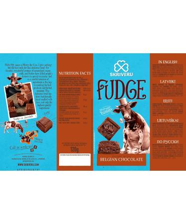 Skriveru Fudge with Dark Belgian Chocolate 120g x6 | Handmade Gourmet Fudge Sweets - Premium Quality Ingredients - Buy Online on GoSupps.com
