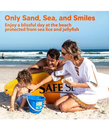 Safe Sea SPF50+ Kids Sunscreen 3.4 oz - Sensitive Skin Protection | Anti-Jellyfish & Sea Lice Sting Defense | Coral Reef Safe Sunscreen - Buy Online on GoSupps.com