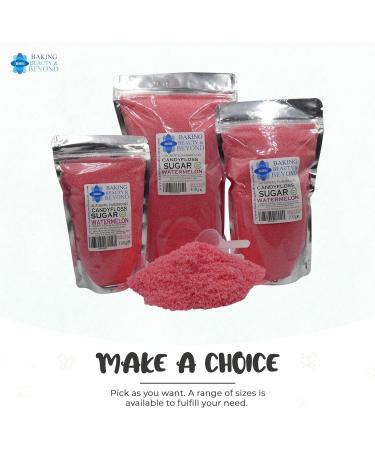 Baking Beauty and Beyond Premium Floss Sugar for Cotton Candy - Cotton Candy Flossing Sugar with Natural Ingredients Perfect for Every Occasion Bulk Floss Sugar 800g - Watermelon Flavour - Buy Online on GoSupps.com