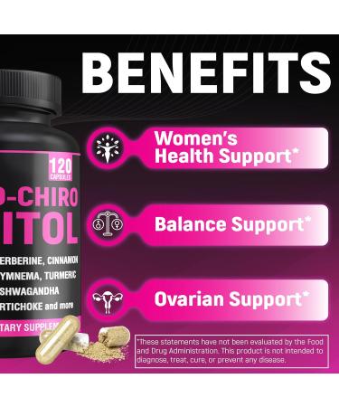 CIVIMUNA Inositol Supplement - Myo-Inositol and D-Chiro Inositol Plus Ashwagandha Berberine Cinnamon and 5 Mores - 120 Capsules - Buy Online on GoSupps.com