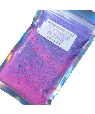 Handmade Bubble Bath Dust - Various Scents (Bath Bomb Dust with Lasting Bubbles) Contains Epsom Salts (Flower Bomb*)